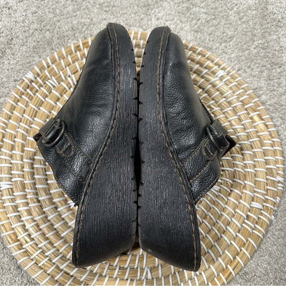 b.o.c Women’s Leather Mule Clogs Sandals Slip On Comfort Pilgrim in Black Size 9 - Picture 8 of 16